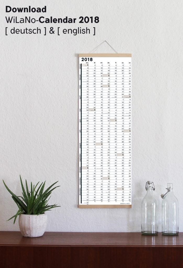 Wandkalender Printable DIY Download