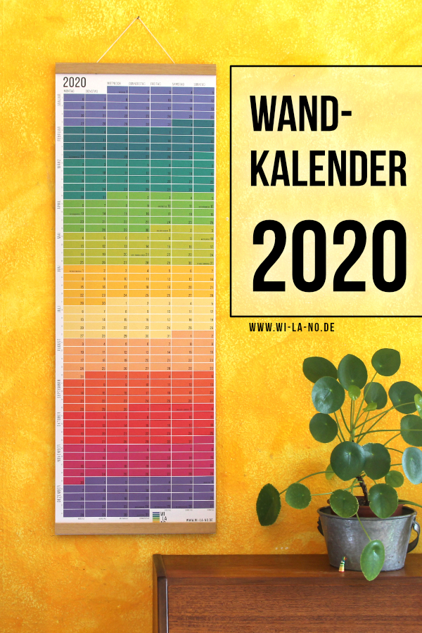 wandkalender 2020 wallplanner Jahresplaner Designkalender calendar