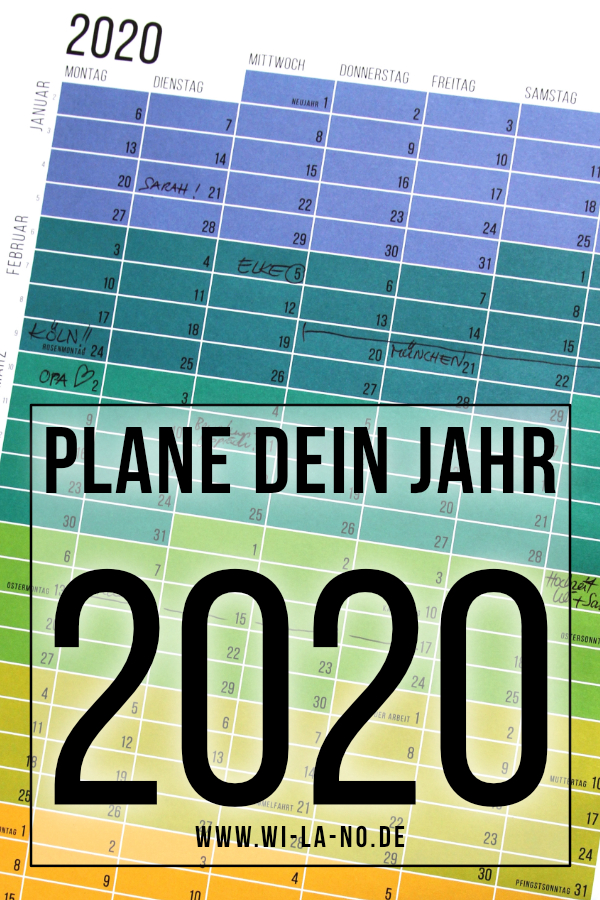 wandkalender 2020 wallplanner Jahresplaner Designkalender calendar