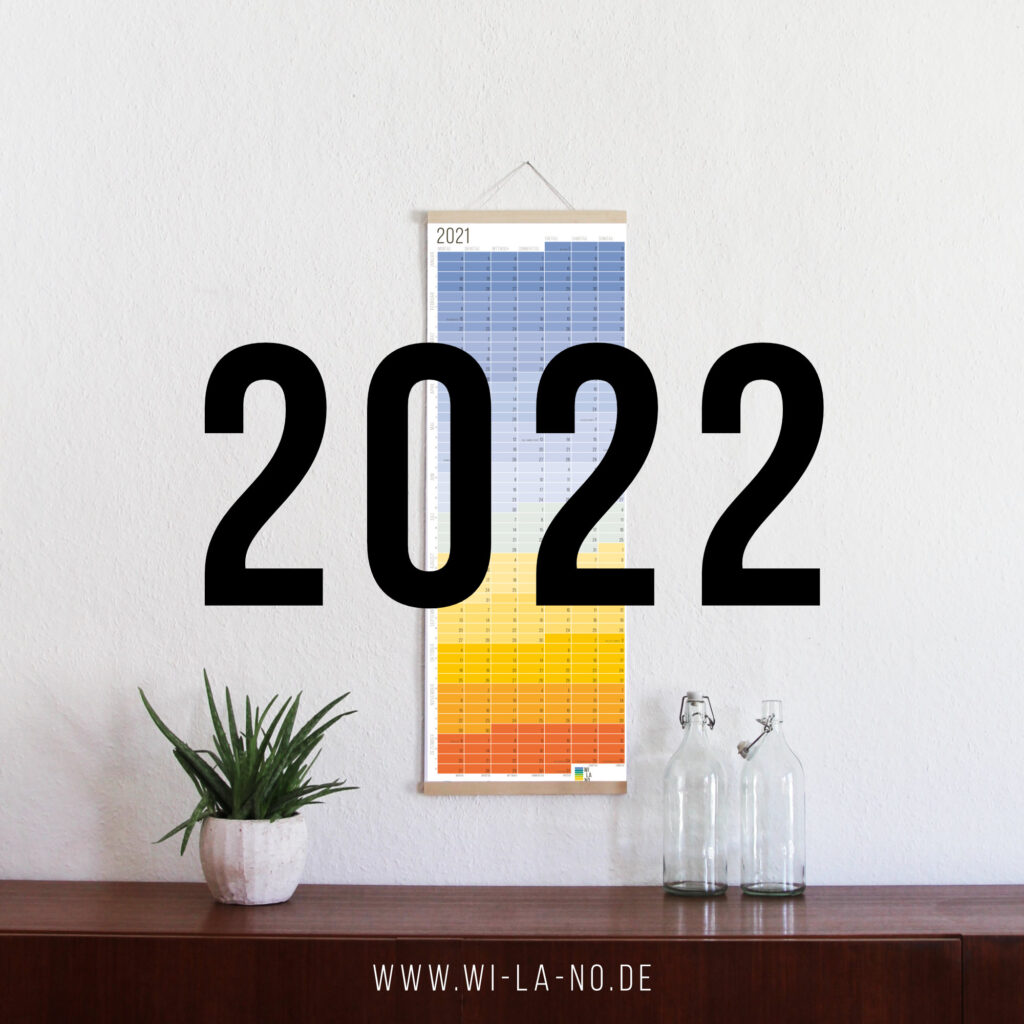 wandkalender 2022 wallplanner Jahresplaner Designkalender calendar 2022 wi-la-no wilano