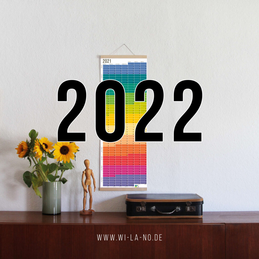 wandkalender 2022 wallplanner Jahresplaner Designkalender calendar 2022 wi-la-no wilano