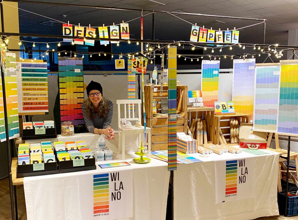 Der Wi-La-No-Marktstand auf dem Designgipfel in Münster