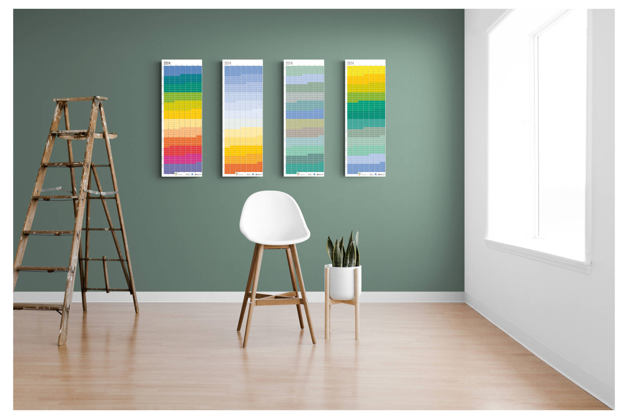 Wandkalender 2024 Wallplanner Jahresplaner Designkalender Calendar 2024 Wi-La-No Kalender Wie lange noch?