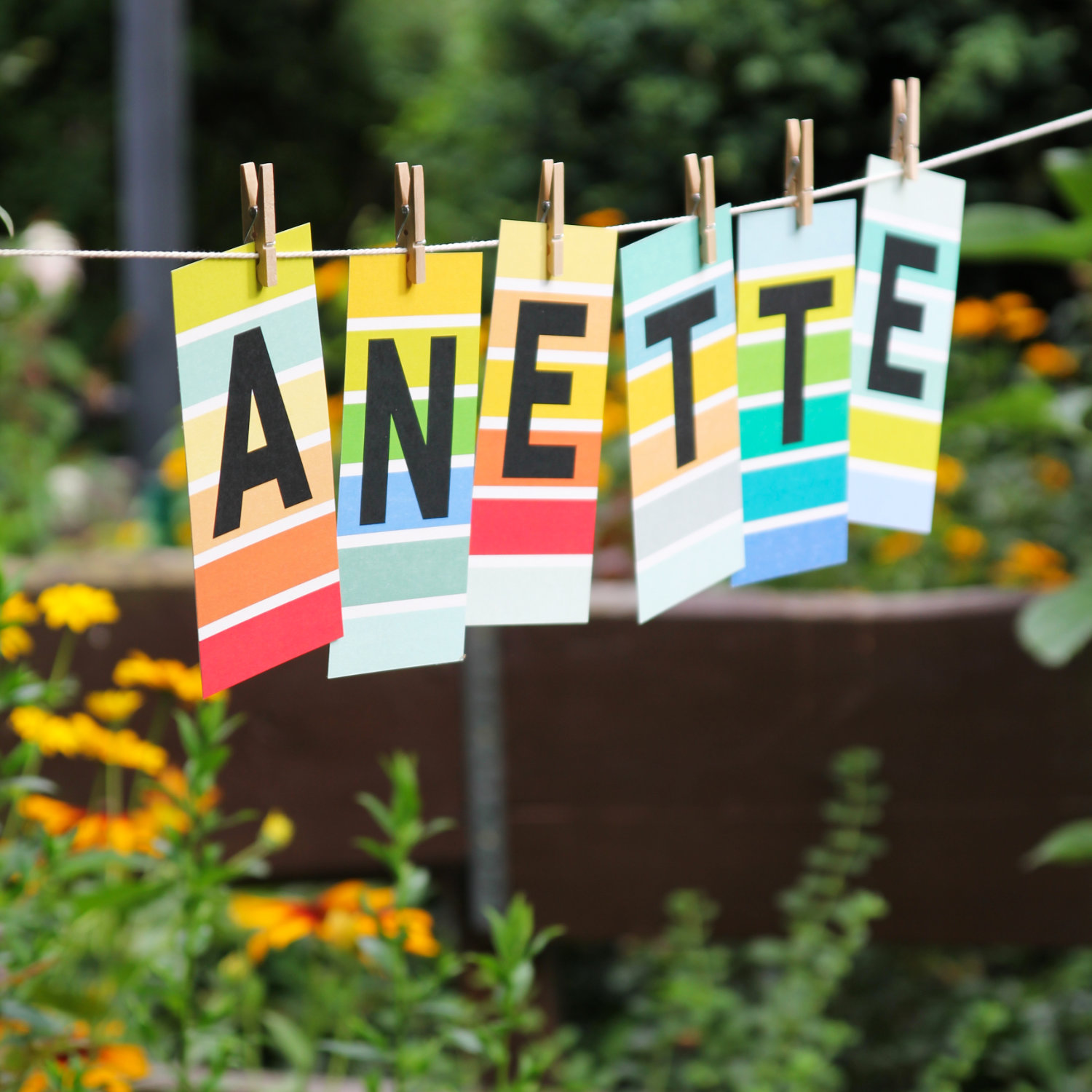 ABC Buchstaben-Postkarten Alphabet Partygirlande