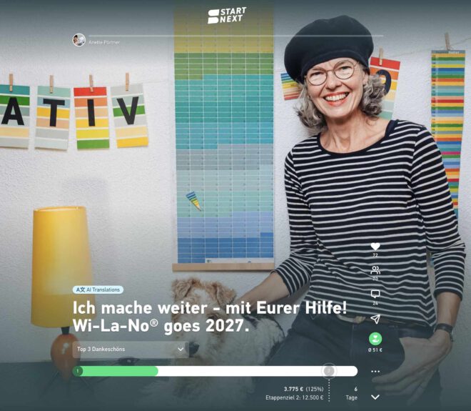 Crowdfunding für Anette Pörtner / Wi-La-No