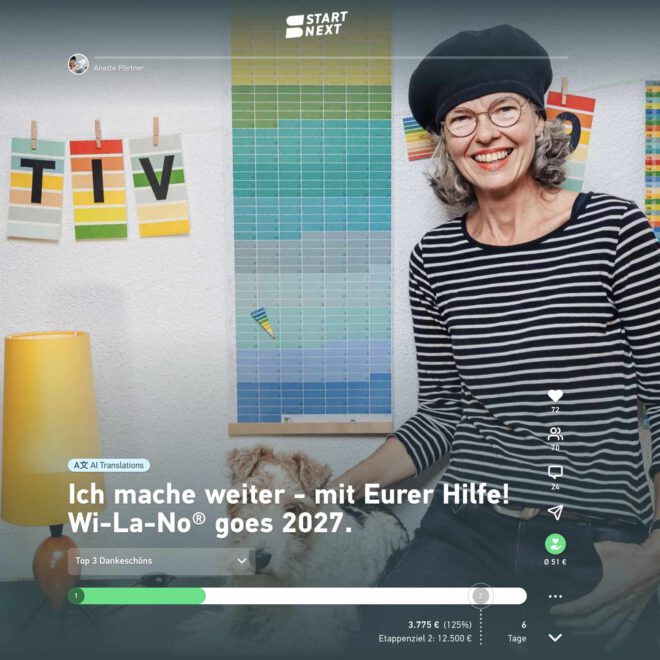 Crowdfunding für Anette Pörtner / Wi-La-No